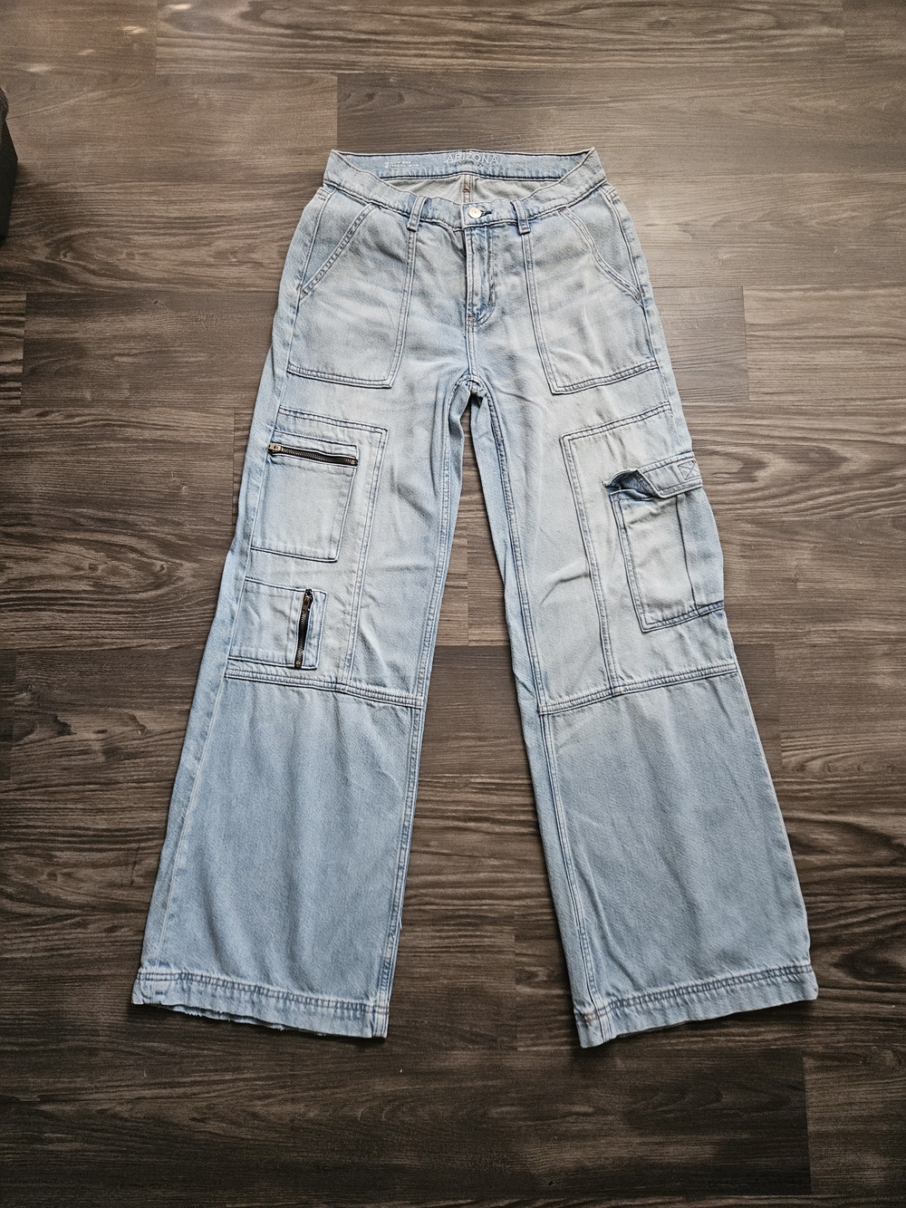Arizona Light Blue Women's Cargo Jeans